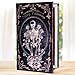Microkize Decorative Vintage Book-Shaped Trinket Storage Box - Halloween Skull Embossed Pattern, Gothic Style Decorated Fake Book Box - Halloween Decoration -24A-002