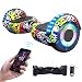 MICROGO Hoverboard für Kinder mit Fernbedienung & Tragetasche, Skateboard mit LED Leuchten & Bluetooth Musik und Fernschalter, Hoverboards für Jugendliche und Erwachsene