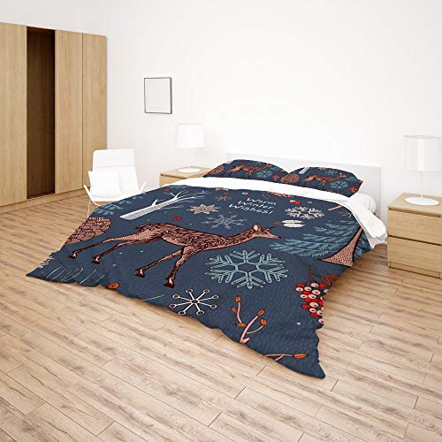 Parure de lit toutes saisons ultra douce ensemble lit double polyester motif 2 - 5