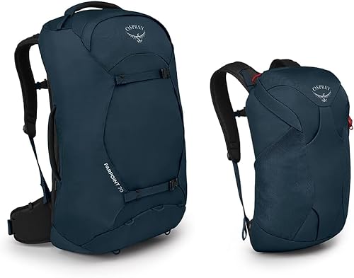Miniatura 10 de Osprey Farpoint - Mochila de viaje para hombre de 70 litros, color azul Muted Special