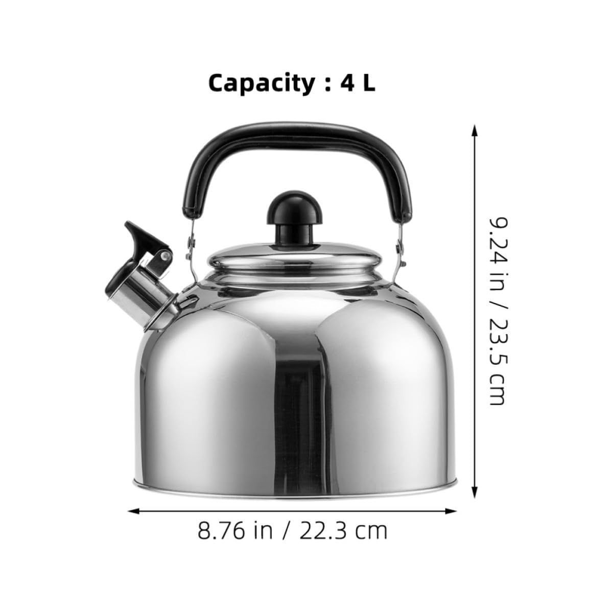 Tetera Silbante de Acero Inoxidable 4l para Inducción y Gas