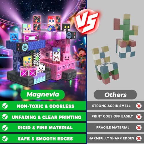 150Pcs Magnetic Blocks, Musical Band Magnetic Building Blocks, Constructions Toys for Kids Age 3 4 5 6 7 8 9 10, STEM Montessori Stacking Toy Boys & Girls Birthday Chritmas Gifts - Image 4