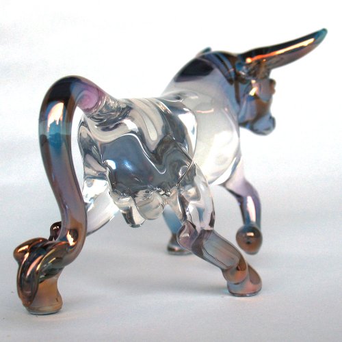 Prochaska Gallery Hand Blown Glass Bull Figurine #TOP1