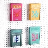 Blulu ホワイトペグボードマガジンホルダー 文学ディスプレイ メール ファイルホルダー 本 壁オーガナイザー ペグボード 棚フック アクセサリー 展示会 展示会 展示会 棚 オフィス キッチン用 4個