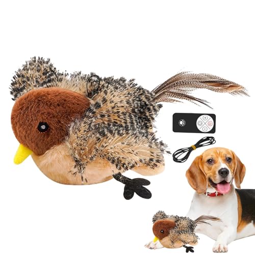 Juguete para gatos y pájaros, juguete de gato simulado, juguete interactivo para pájaros y gatos, control remoto, recargable por USB, para gatos de interior, estimula los instintos de caza