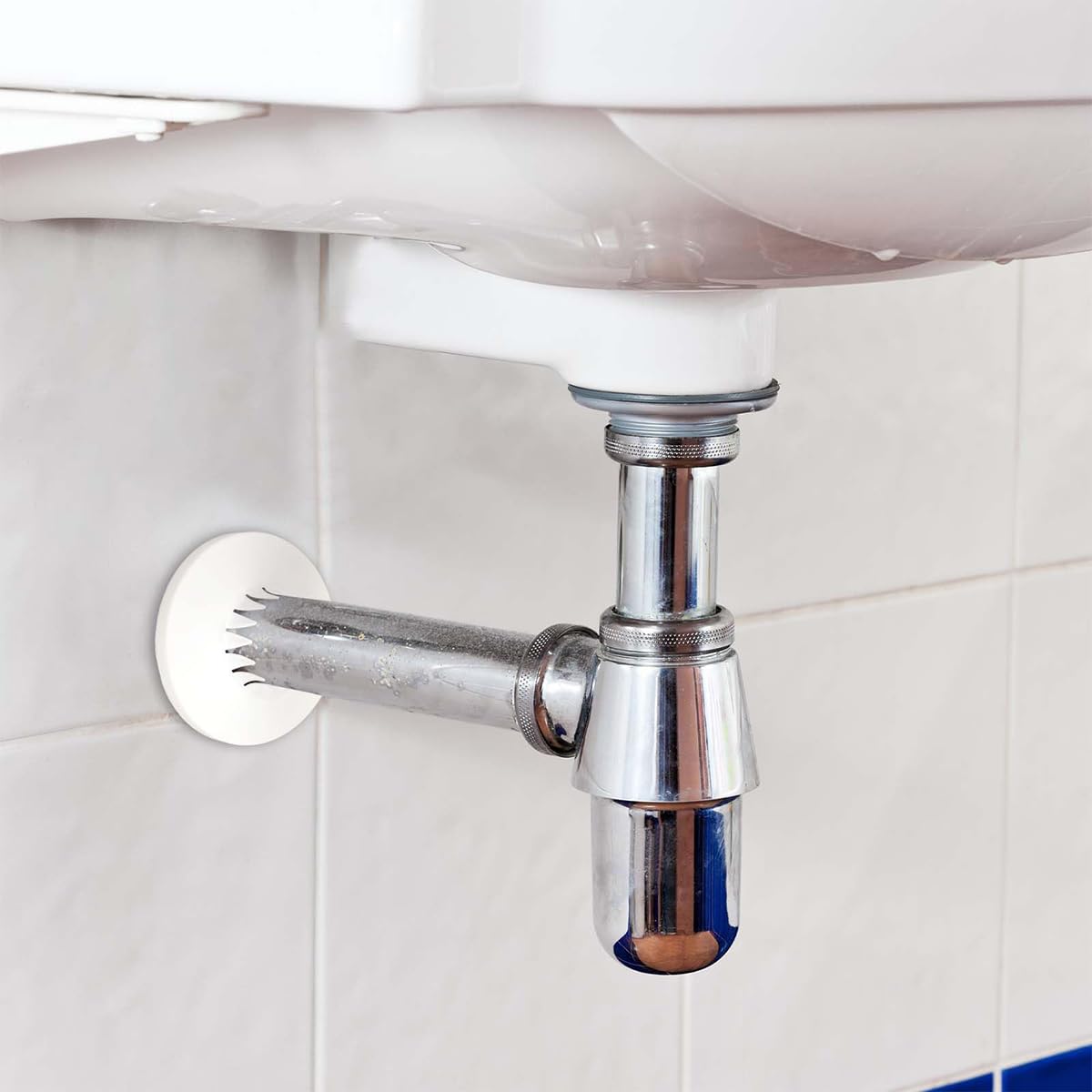 HASTHIP® 5 Pcs Pipe Cover Decoration for 14-45mm Plumbing Cover Plates Water Pipe Cover Water Pipe Drain Line Cover Radiator Escutcheon PP Plastic White Decoration Toilet Pipe Cover