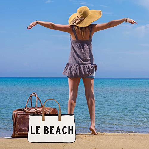 Image of Santa Barbara Design Studio Tote Bag For Women Canvas Shoulder Bag with Genuine Leather Handles,
