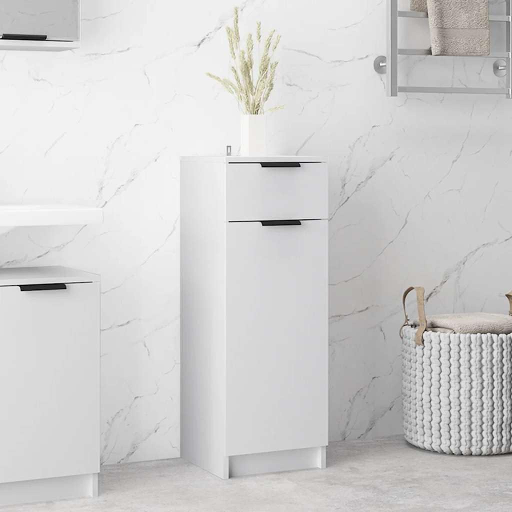 Générique Armoire de Salle de Bain Blanc 32x33,5x90 cm Bois d'ingénierie,Meubles,Armoires & Meubles de Rangement,811286
