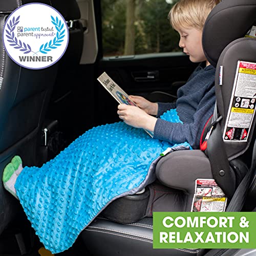 Barmy Weighted Lap Pad For Kids (24”X24”, 5Lbs, 7 Colors) Weighted Lap Blanket With Removable, Washable Cover, Sensory Lap Pad For Child, Toddler, 100% Cotton Inner Weighted Blanket, Aqua Blue #TOP3