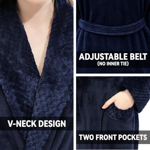 Image of Premium Long Robes for Women: Warm Super Plush Soft Fleece Bathrobes