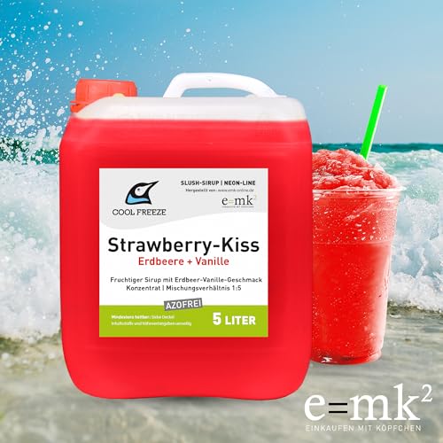 Slush-Sirup Eis 4×5 Liter Summer Edition Mix-Set – Strawberry Kiss | Sunset Dream | Lemon Chill | Surfers Wave | Konzentrat | azofrei | Angebot-Set im Profi-Kanister – Bild 6