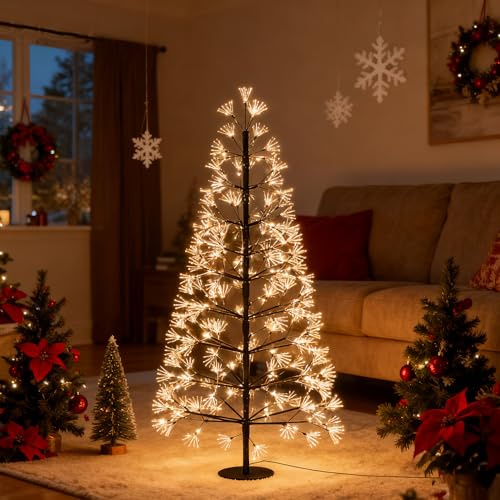 UISEBRT LED Lichterbaum mit 2000 LEDs und Schneedeko,IP44 Wasserdicht...