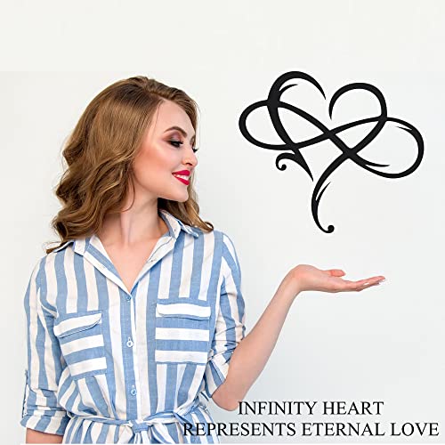Gtupr Infinity Heart Metal Wall Decor, Unique Infinity Heart Wall Decor Love Sign Plaque Steel Art Geometric Bedroomr Ornaments Cut Out For Home Wedding Decor #TOP1