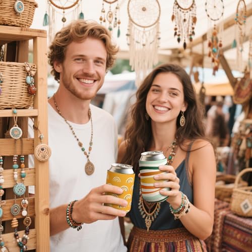 Save on 12 Pcs Boho Can Cooler Sleeves with Code J4OSICKY - Image 7