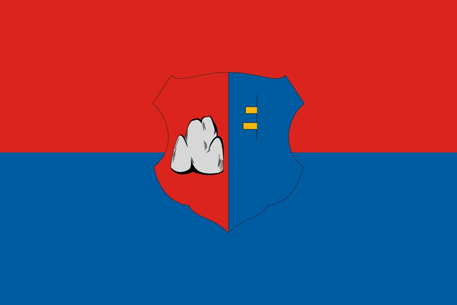 Drapeau large Pápadereske officiel en tissu résistant pour mât