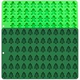 Mini Christmas Molds, Silicone Christmas Tree mold, Gingerbread Man Silicone Mold, Mini Gummy Mold for Baking, Cookies, Pudding, Jelly, Dog Biscuit, Set of 2