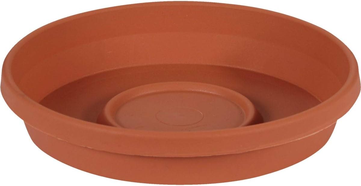 Terra 13.25 in. x 2.5 in. Black Plastic Saucer