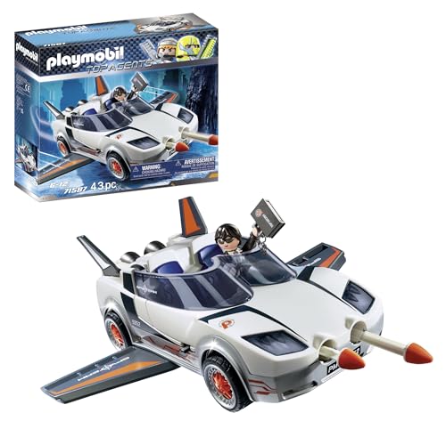 Playmobil Top Agents, Agent Secret et Racer 71587, à partir de 4 Ans