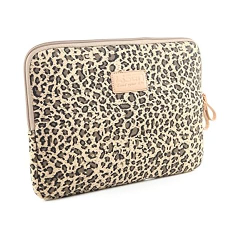 fdsmall Laptop Sleeve Case, 13-13.3 Inch ,Laptop Sleeve Notebook Carrying Case Waterproof Shock Resistant Bag Case(Leopard Red) Cover