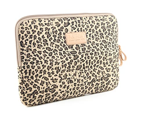 Funda para ordenador 15.6 de leopardo marrón bolsa neopreno para cafetería y oficina moderna