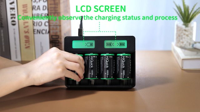 Amazon.com: HiQuick Rechargeable D Batteries with Charger, 4