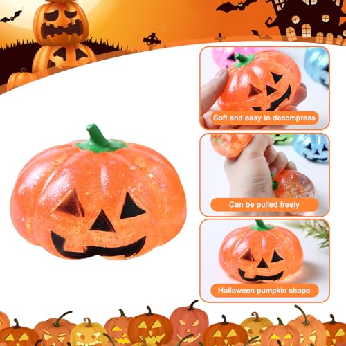 svpfuo Halloween Stressball, Kürbis Antistressball, Anti Stress Bälle für Kürbis Party, Eine Langsame Blowback Stress Relief Spielzeug, es Eignet Kinder, Freunde