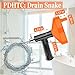 33 Feet Drain Snake Auger, Plumbing Snake Drain Hair Clog Removal Tool, Sink Unclogger Drain, Heavy Duty Toilet Snake Auger, Cleaner Tool for Bathroom Kitchen Tub Shower Drain Clog Remover with Gloves