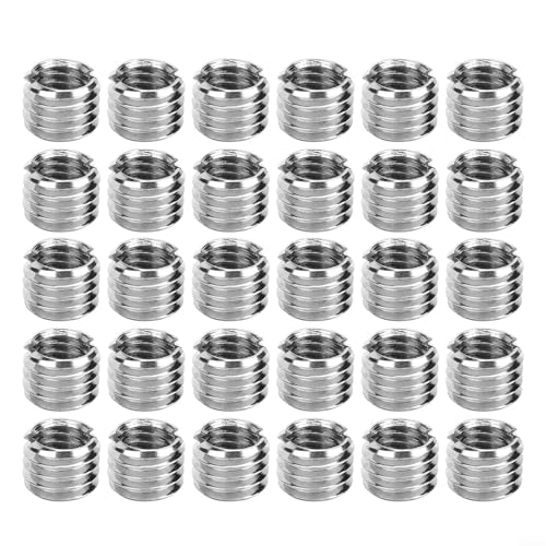 Lot de 30 inserts filetés intérieurs M6 x 1 0 extérieur M8 x 1 25 Longueur 6 mm Écrou mâle femelle pour réparation de filetage dans les équipements automobiles et de fabrication aéronautique