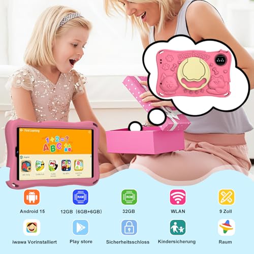 SUAAT 2026 Tablet 9 Zoll Android 15 Octa Core Tablet mit 32 GB ROM + 2 TB TF | 5G + 2,4G WiFi |GMS| Bluetooth 5.0 |8 MP + 5 MP… – Ansicht 2