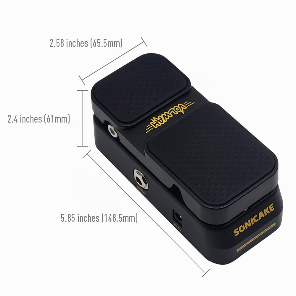 SONICAKE Mini pédale d'effet de volume Wah active pédale d'expression 2 en 1 VolWah