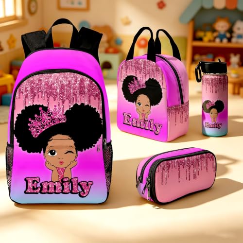Image of Custom Girls Backpack Set Kids Personalized Backpacks Back to School