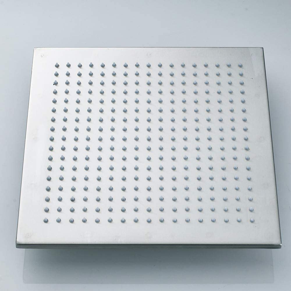 Nowoczesny 40 x 40 cm luksusowy prysznic deszczownica LED wbudowana głowica prysznicowa kwadratowa głowica prysznicowa 3 diody LED kolor: chrom