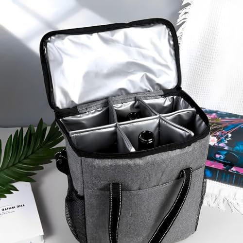 Bolsa Térmica Porta Vinho Wine Bag Para Bebidas Garrafas Taças Com Alça Premium