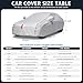 Car Cover Waterproof All Weather, 30 S Quick Install Underbody Wrap-Around Mount Car Covers for Automobiles,for Sedans 194-208 in Car Cover