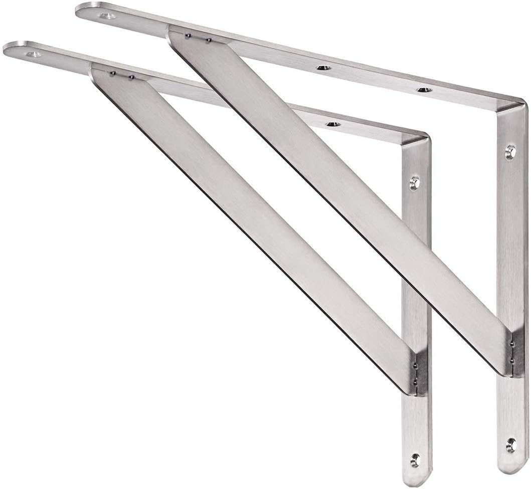 Rose Gold Shelf L Bracket Heavy Duty Max Load: 220 lb Heavy Duty Stainless Steel Bracket for Table Bench, Space Saving DIY Bracket, Pack of 2 (18 INCH) (B0CZKHS6QR) Amazon Price History, Amazon Price Tracker
