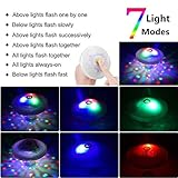 Caxmtu Floating Pool Led Tub Lights Lamp for Bath Disco Pond Swimming Pool Child Bath Toys, 7 Modes Assorted Color Battery Operated - Image 3