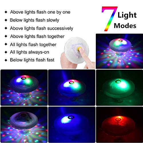 Caxmtu Floating Pool Led Tub Lights Lamp for Bath Disco Pond Swimming Pool Child Bath Toys, 7 Modes Assorted Color Battery Operated - Image 4