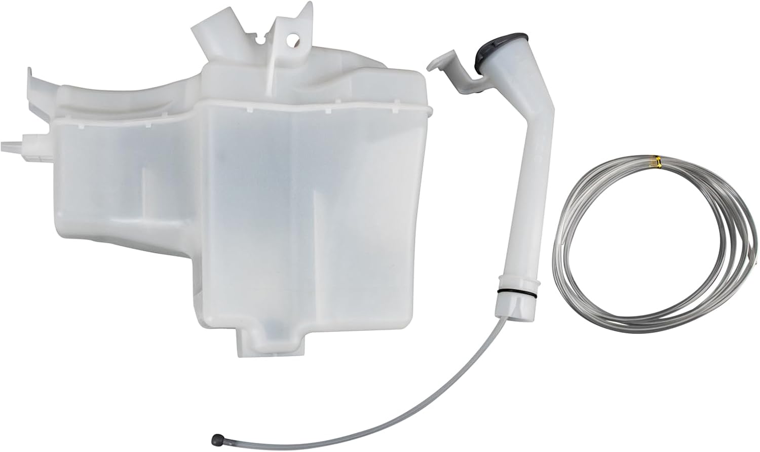 TRQ Windshield Washer Reservoir Assembly Washer Pump Cap Hose Compatible with 2019-2021 Nissan Altima Without Low Fluid Sensor