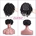 BESTOPPER Dreadlocks Hair Topper Clip In Hair Extensions Toupee15x17cm Synthetic Wig For African Women Black and Men Crochet Soul Locs Braids Wigs For Thinng Hair (#1B)