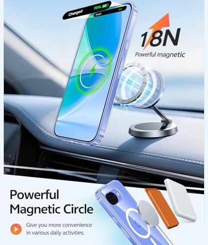 Image of FNTCASE for Google Pixel 10a Case: [Fit for Magsafe] [Screen Protector] Anti Yellowing Transparent Clear - Military Grade Shockproof Protective Phone Cover for Pixel 10A - Clear