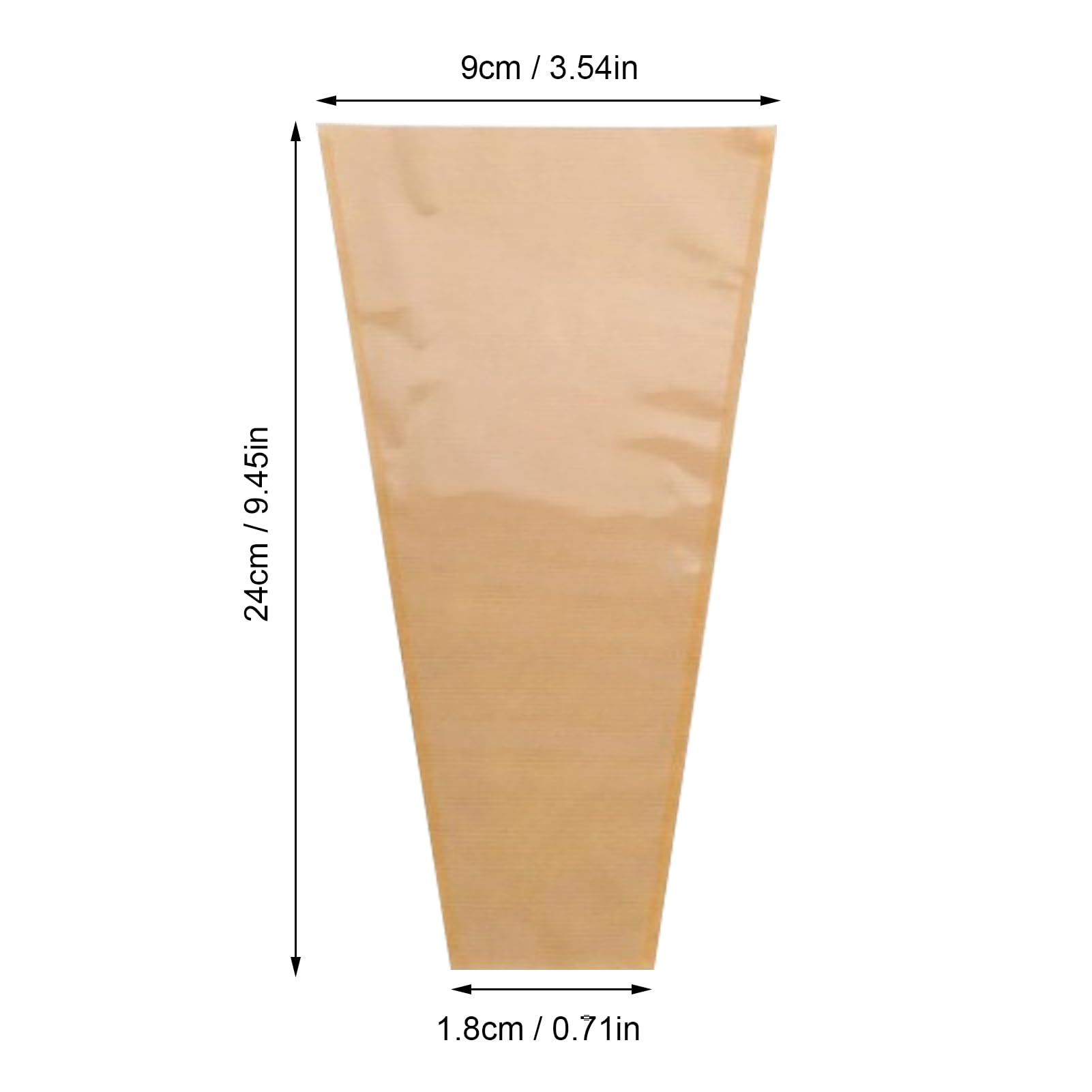 100 Pezzi Manicotti per Avvolgere Fiori in Kraft Marrone, Borsa Floreale con Apertura Trapezoidale in Fogli Kraft Spessi con Rilegatura Abbinata per Negozio di Fiorista (Carta)
