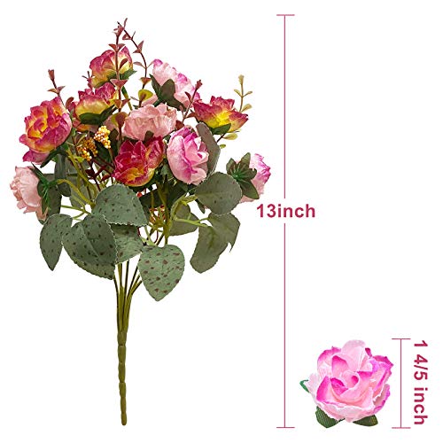 image for TURNMEON 3 Bunch Flower Bouquets Artificial Flowers Fake Flowers for H