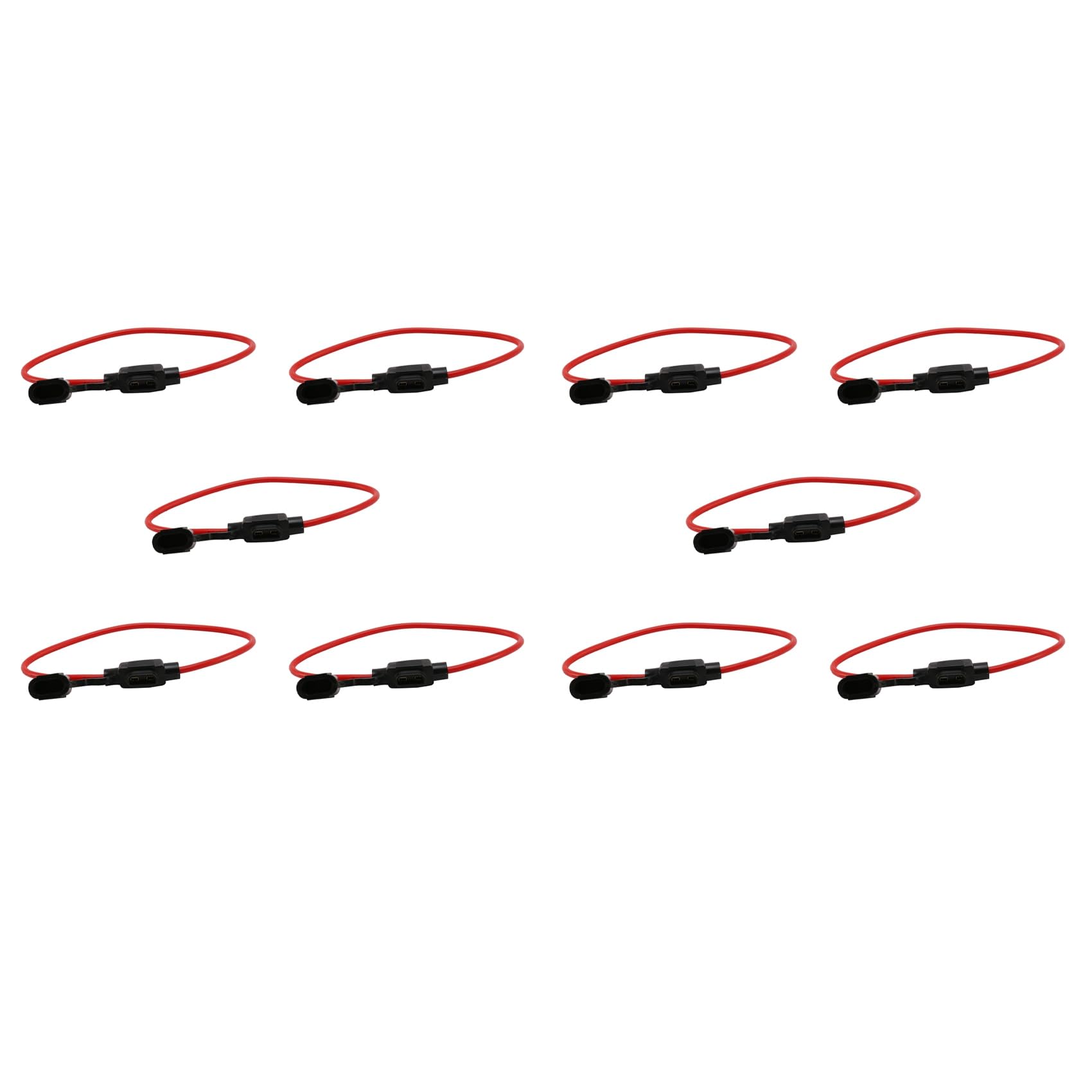 Jnchdghwa As Shown 10X 14Awg Wire In-Line Car Automotive Mini Blade Fuse Holder Fuseholder 20A