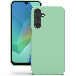 YATWIN Silicone Back Case for Samsung Galaxy A16, Soft-Touch Phone Back Cover for Samsung Galaxy A16 - Link Cyan