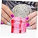 VALICLUD Heart Shaped Glass Nail Art Dish with Lid 1-Piece Crystal Dappen Dish for Acrylic Nails