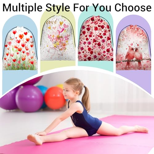 Image of Heart Present Gymnastics Grip Bag Waterproof Storage Pouch String Bag for Gym