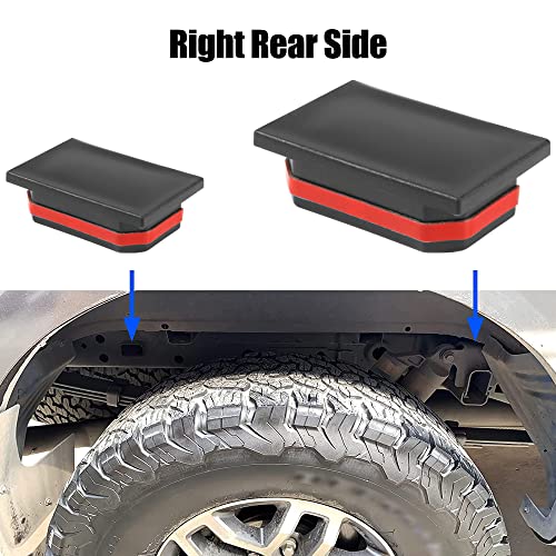 Image of BASIKER Frame Tube Hole Plug for 2017-2019 Ford F150 Raptor Anti Dirt Mud and Debris Caps Rear Left Right Wheel Well Hole Plugs for Wheel Well fender Liners