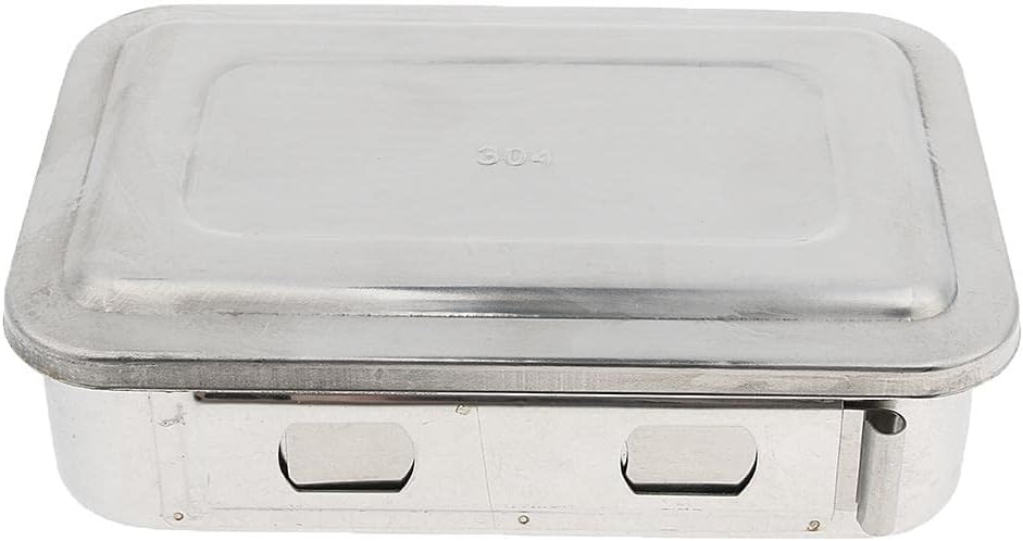 The Style Sutra® Surgical Instrument Box w/Lid Stainless Steel 304 6Inch with Holes | 1 Piece Stainless Steel Instrument Box