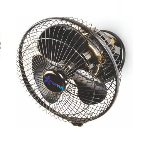 STARVIN Black Cabin Fan Office Fan 12 Inches 300 MM 100% Copper Motor High Speed || 1 Year Warranty || HSLV Technology || Make in India || J2765