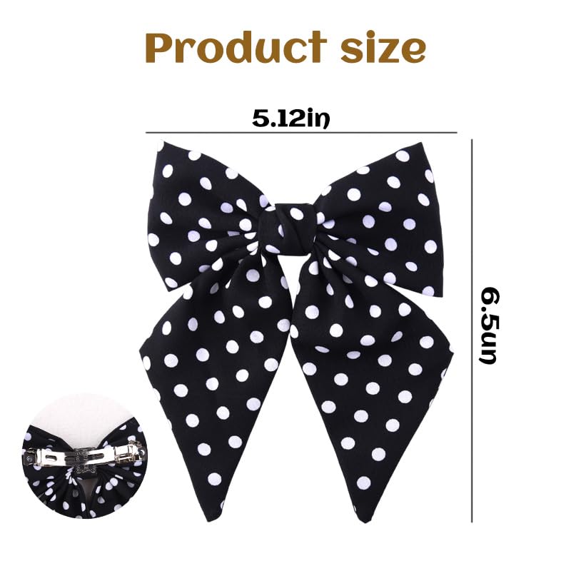 Pinzas de Moño con Lunares Polka Dots Negro miniatura 2